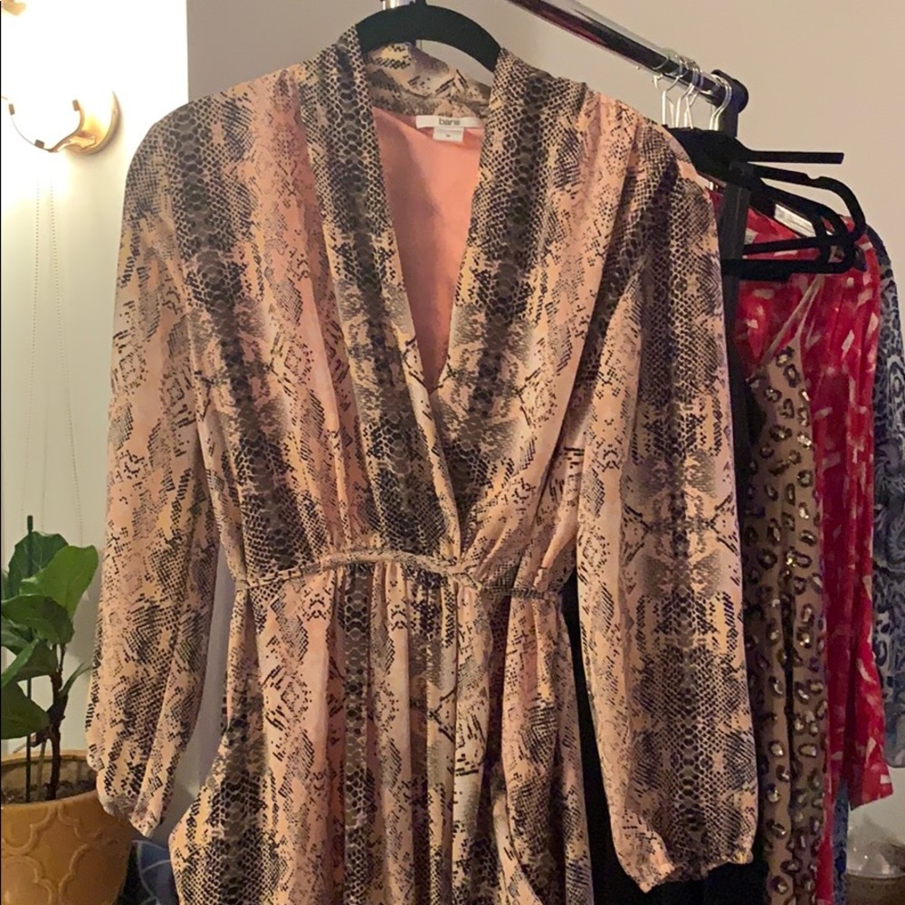 Mini snake print dress